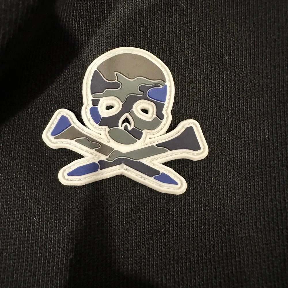 G/FORE Zip Hoodie Mens Medium Black Camo Skull Logo Golf Athleisure Sportswear - Picture 10 of 15